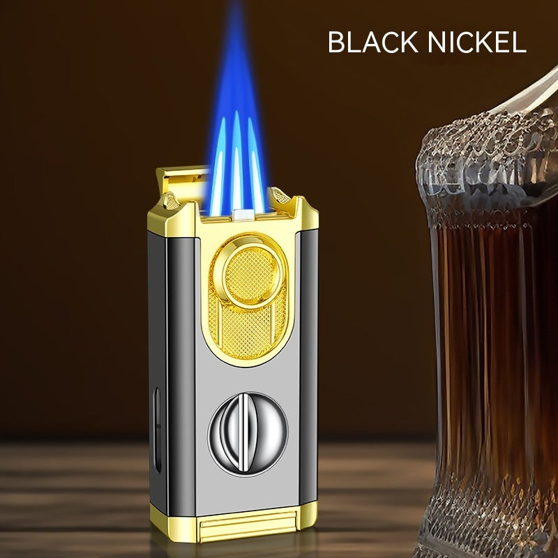 2 in 1 Cigar Torch Lighter and V-Shaped Cigar Cutter