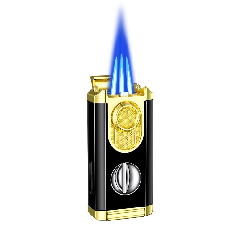 2 in 1 Cigar Torch Lighter and V-Shaped Cigar Cutter