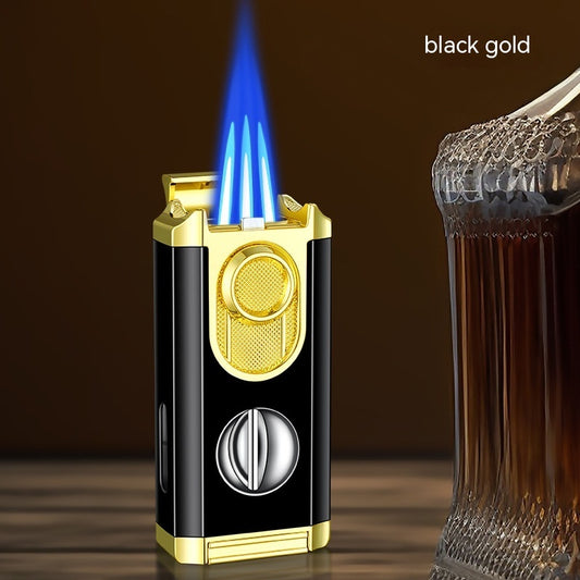 2 in 1 Cigar Torch Lighter and V-Shaped Cigar Cutter