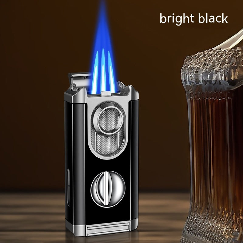 2 in 1 Cigar Torch Lighter and V-Shaped Cigar Cutter